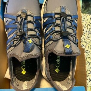 Columbia Gray and Blue Sneakers for Outdoor Adventures